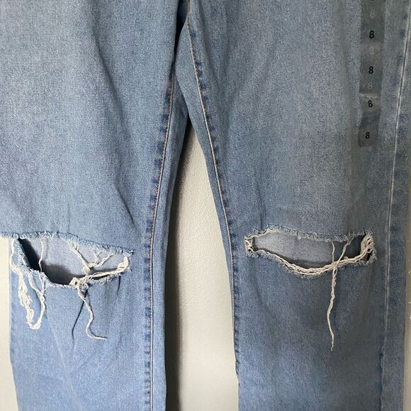 NWT Cotton:On Low Rise Baggy Jean rain blue rip 8 - Picture 2 of 11